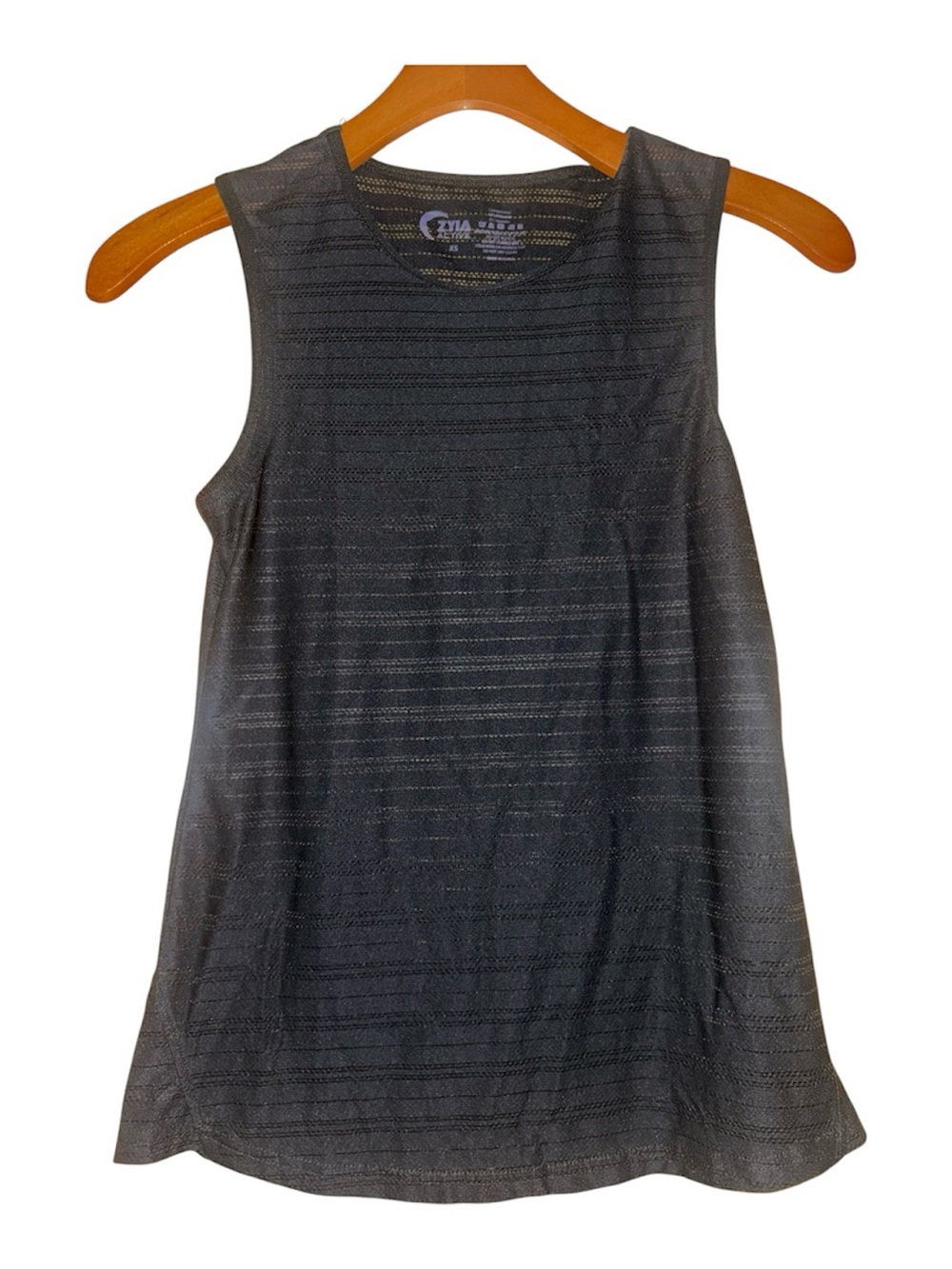Zyia Active Black Sleeveless A-Line Tank Top